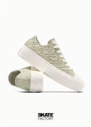 CONVERSE CHOCLO PLATAFORMA OLIVO