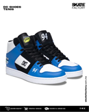 TENIS DC SHOES CABALLERO MANTECA BLANCO AZUL NEGRO