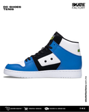 TENIS DC SHOES CABALLERO MANTECA BLANCO AZUL NEGRO