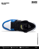 TENIS DC SHOES CABALLERO MANTECA BLANCO AZUL NEGRO