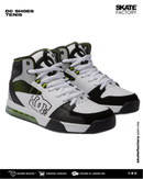 TENIS DC SHOES CABALLERO VERSATILE HI BLANCO NEGRO VERDE