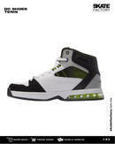TENIS DC SHOES CABALLERO VERSATILE HI BLANCO NEGRO VERDE