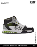 TENIS DC SHOES CABALLERO VERSATILE HI BLANCO NEGRO VERDE