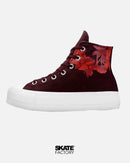 CONVERSE BOTA PLATAFORMA VINO PARA MUJER ALL STAR TEXTIL