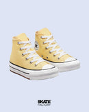 CONVERSE PLATAFORMA PARA MUJER AMARILLO TEXTIL