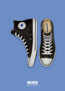 CONVERSE BOTA NEGRO PIEL