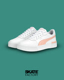 TENIS PUMA MUJER CARINA 2.0 EN COLOR BLANCO CON CORAL