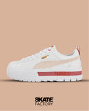TENIS PUMA PLATAFORMA MUJER BEIGE MAYZE EN COLOR BLANCO CON BEIGE