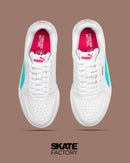 TENIS PUMA MUJER CAVEN EN COLOR BLANCO CON CYAN
