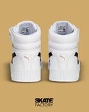 TENIS PUMA MUJER CARINA 2.0 MID EN COLOR BLANCO CON NEGRO