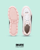 TENIS PUMA PLATAFORMA MUJER KARMEN REBELLE EN COLOR ROSA CON BLANCO Y NEGRO