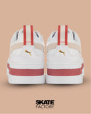 TENIS PUMA PLATAFORMA MUJER BEIGE MAYZE EN COLOR BLANCO CON BEIGE
