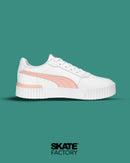 TENIS PUMA MUJER CARINA 2.0 EN COLOR BLANCO CON CORAL