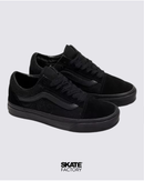 VANS TENIS OLD SKOOL NEGRO MONOCROMO GRABADO DE ROSA