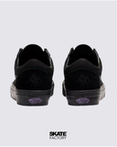 VANS TENIS OLD SKOOL NEGRO MONOCROMO GRABADO DE ROSA