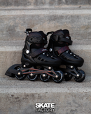 PATINES EN LINEA PARA NIÑOS SWEET ROCKET NEGRO CON ROJO