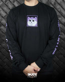 PLAYERA DE MANGA LARGA PRAYERS NEGRA CATS CLUB