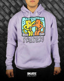 SUDADERA MORADA PRAYERS HARING