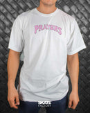 PLAYERA PRAYERS MACETA BCO ROSA