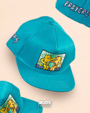 GORRA PLANA PRAYERS HARING AZUL AMARILLO NARANJA