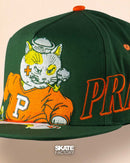 GORRA PLANA PRAYERS HURRICANE VERDE NARANJA