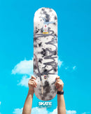 TABLA PARA SKATEBOARDING TRICOLOR BLANCO PLATA