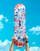 TABLA PARA SKATEBOARDING TRICOLOR TIE DYE