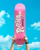 TABLA PARA SKATEBOARDING TRICOLOR RAPIÑA ROSA