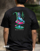 PLAYERA MANGA CORTA ANTIFASHION WONDERLAND NGO BCO