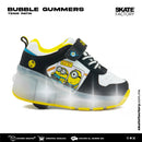 TENIS PATIN CON LED PARA NIÑO BUBBLE GUMMERS MINIONS BCO-NGO
