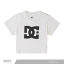 PLAYERA CROP DC SHOES DAMA BCO