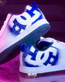 TENIS DC SHOES COURT GRAFFIK BCO AZUL (XWBS)