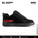 DC SHOES COURT GRAFIKK TENIS PREESCOLAR NEGRO ROJO NOBUCK