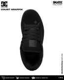 TENIS PARA CABALLERO DC SHOES COURT GRAFFIK NEGRO (3BK)