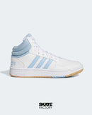 TENIS ADIDAS MUJER HOOPS 3.0 MID EN COLOR BLANCO Y AZUL
