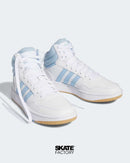 TENIS ADIDAS MUJER HOOPS 3.0 MID EN COLOR BLANCO Y AZUL