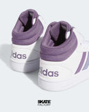 TENIS ADIDAS MUJER HOOPS 3.0 MID EN COLOR BLANCO CON MORADO