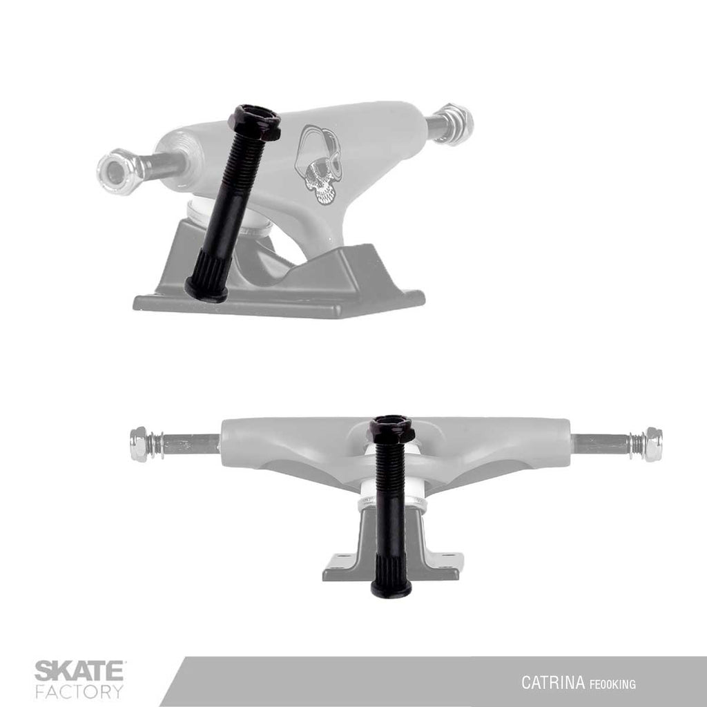 TORNILLOS KINGPIN PARA TRUCK DE SKATEBOARD NEGRO Skate Factory