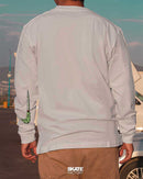 PLAYERA MAGA LARGA ANTIFASHION JUST DRUGS BCO