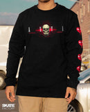 PLAYERA MAGA LARGA ANTIFASHION SKULL NGO