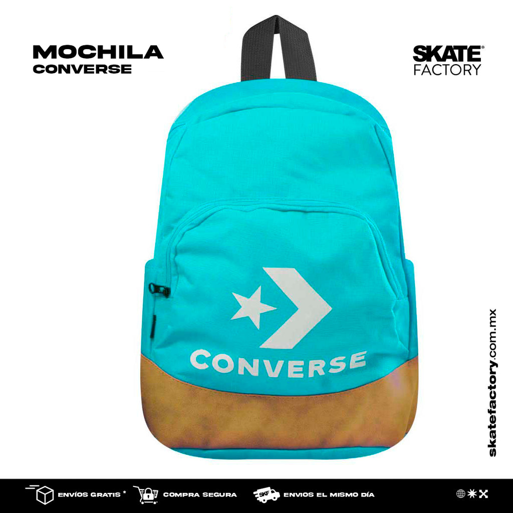 MOCHILA ESCOLAR PARA UNISEX MARCA CONVERSE COLOR TURQUEZA Skate Factory