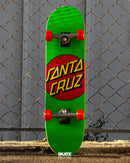 PATINETA COMPLETA LOGO SANTA CRUZ VERDE ROJO 8"
