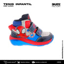 TENIS CON LUCES NIÑO SPIDERMAN AZUL