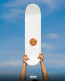 TABLA DE SKATEBOARD SCREAMIN HAND SANTA CRUZ BCO AZUL 8.25"