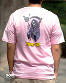 PLAYERA ANTIFASHION TIME OUT ROSA CON DISEÑO EN ESPALDA Y FRENTE