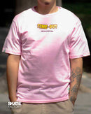 PLAYERA ANTIFASHION TIME OUT ROSA CON DISEÑO EN ESPALDA Y FRENTE