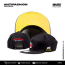 Snapback Gorra antifashion negra bordada. Marca mexicana con patinetas, gorras y accesorios. Visítanos y descubre todo lo que core tiene para ti. Disponibles en Skate Factory tu skate shop favorito, Envíos gratis en compras mayores a $999 pesos compra fácil y rápido Encuéntralos en tu skate shop, Skate factory ®.