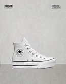 Una marca de modelos clásicos, converse chuck Taylor de piel blancos con plataforma, converse de bota, estos y más modelos de converse siempre disponibles en Skate Factory yu skate shop favorito, Envíos gratis en compras mayores a $999 pesos compra fácil y rápido Encuéntralos en tu skate shop, Skate factory ®.