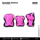 Los kits de Flying eagle de protecciones son Ideales para comenzar patinar sin miedo. Son esenciales para ir seguro y sin golpes ya sea en patines freeskate, en línea, agresivo o quads o en cualquier tipo de patines Encuéntralos en tu skate shop, Skate factory ®.