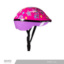 patines en linea de color rosa con protecciones